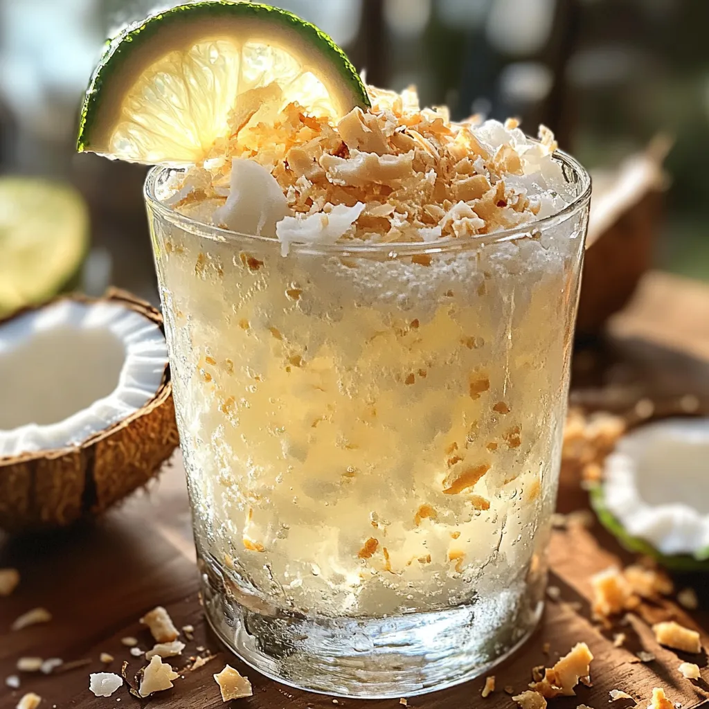 Ultimate Coconut Spritz with Tropical Flavors and Sparkling Refreshment
